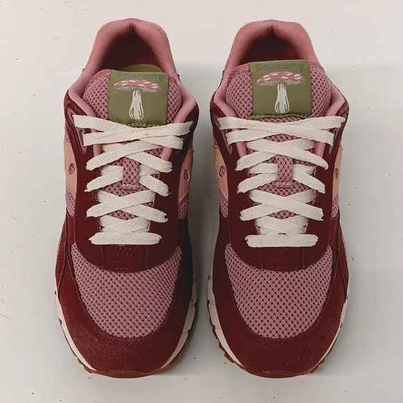 Saucony Men's Shadow 6000 Mushroom Low Top Sneakers - Burgundy - Picture 3 of 14